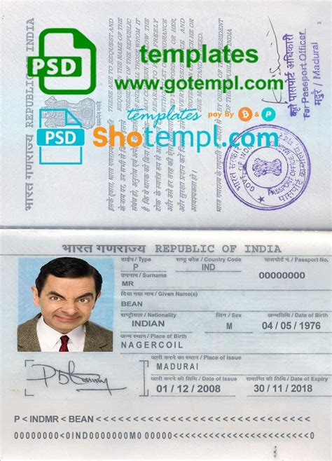 Download it here - ht. . Indian passport psd template